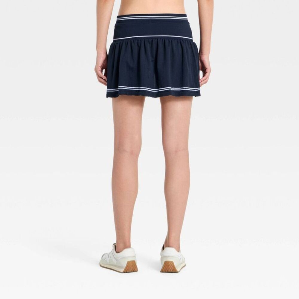 all in motion Navy Blue Athletic Skort with White Stripe Detail - Picture 2 of 4